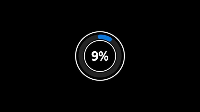 95 second countdown timer, Countdown video on black background