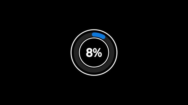 75 second countdown timer, Countdown video on black background