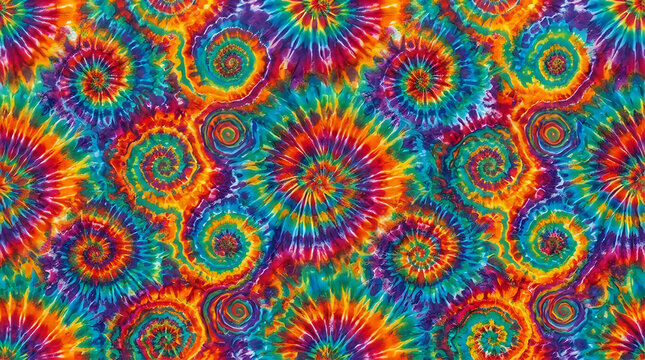 Colorful tie dye spiral pattern background