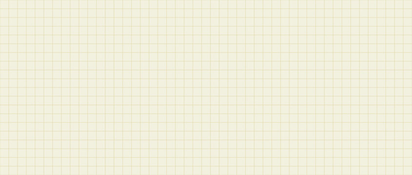 Vintage grid background, fine ruled squares, muted cream paper tone. Minimal notebook pattern for diagrams, notes, planners, study sheets or drafting layouts. Vector illustration.