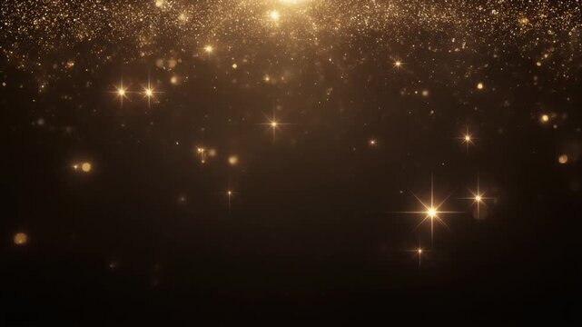 Glitter loop particles shimmering continuously with glow forming festive bright highlights