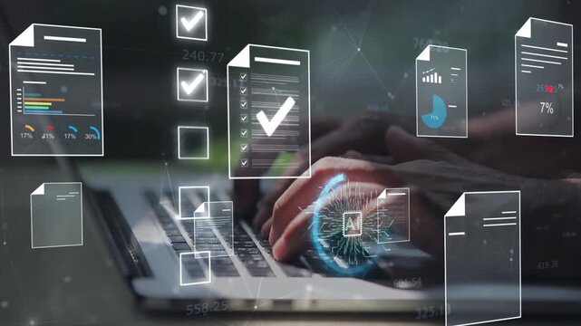 Artificial intelligence processing digital documents with automation technology for business data management