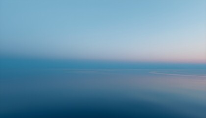 Fototapeta premium Minimal blue hour seascape with mirror-still water