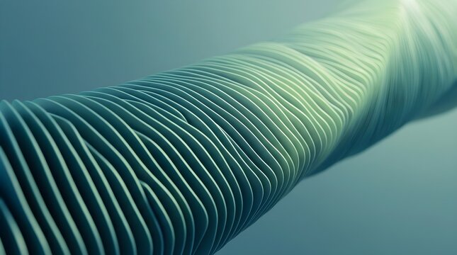 Abstract, textured, spiraling form with a soft, gradient glow