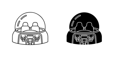 Fototapeta premium Futuristic Pod Vehicle, Sci-Fi Transport, Space Capsule Icon, Modern Transportation Design