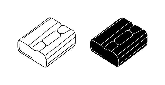 Isometric Soap Bar Vector Icons, Clean Hygiene Product Graphics, Simple Bathroom Element Illustrations