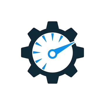 Performance speed gear icon vector graphic