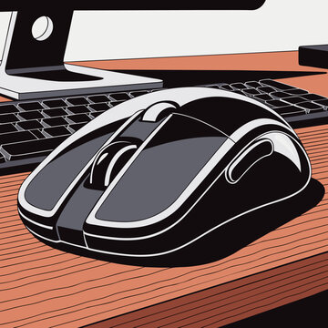Mouse em mesa de escrit&oacute;rio