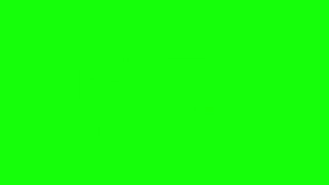 Person standing in front of green screen. Chroma key background for video production.