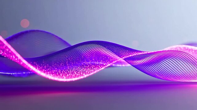 Abstract glowing wave pattern