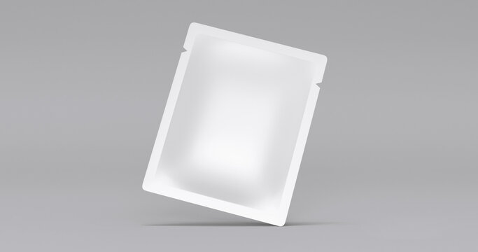 sealed sachet packet 3d render