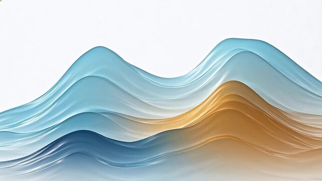 Abstract flowing mountain shapes