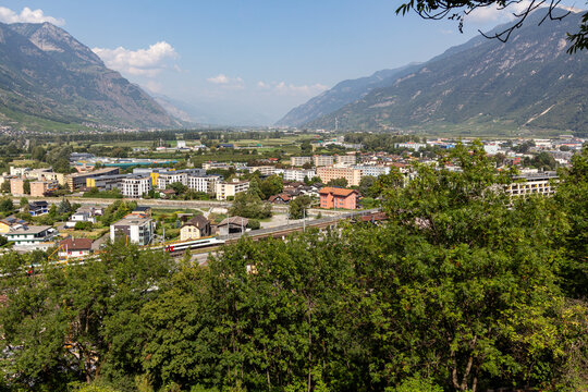 Le Courvieux neighborhood in Martigny Switzerland