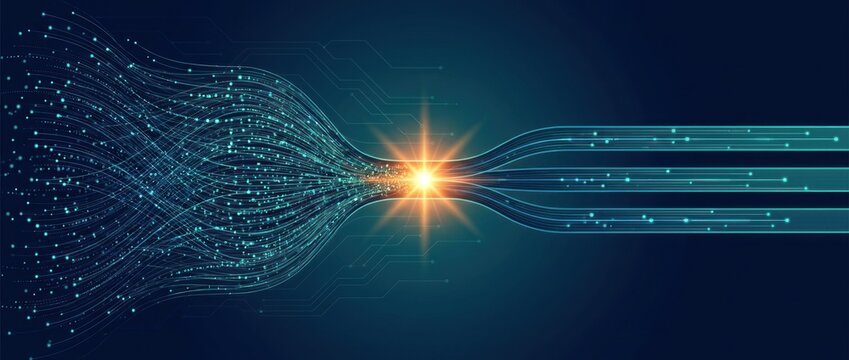 Transaction Surge Stabilization with Balanced Parallel Data Streams on Dark Technology Background with Copy Space