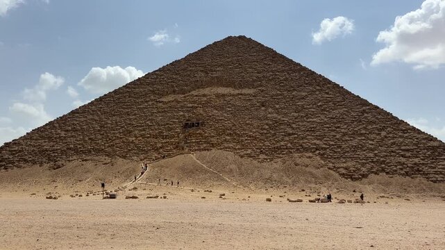 A view from the Red Pyramid in the Dahshur Pyramids area in Giza, Egypt.