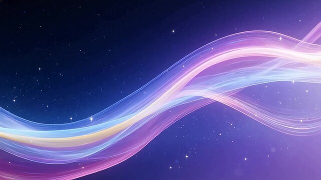 Colorful flowing fabric in space