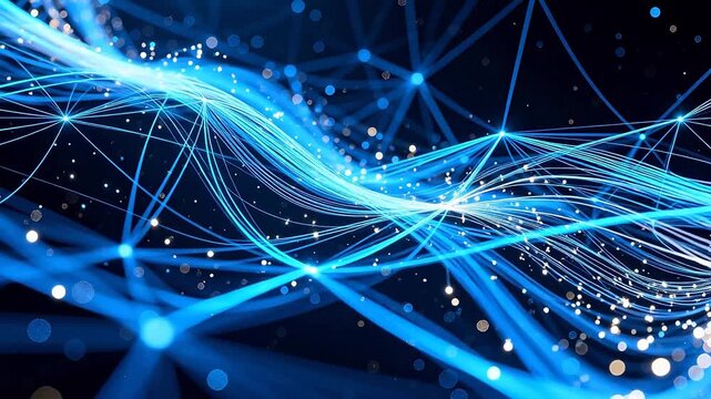 Abstract blue light patterns