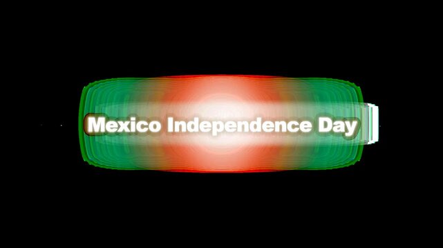 Mexico Independence Day banner with national flag colors and a celebratory glow