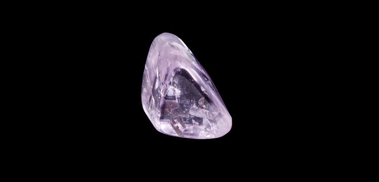 Polished pink spodumene var kunzite mineral geological specimen