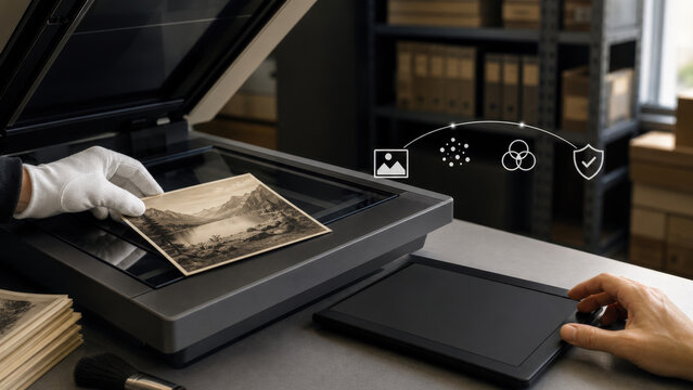 Vintage Landscape Photo Archival Scanning and Digital Restoration Service