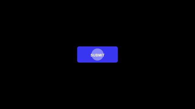 Interactive submit button click animation with ripple effect for web ui and digital user experience projects 4k
