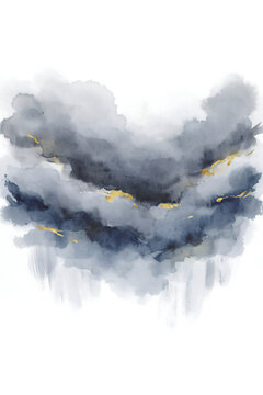 Dark abstract cloud and lightning design