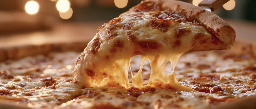 A slice of pepperoni pizza with melted cheese a close up food photograph pull italian cuisine photography mozzarella dough tomato sauce savory delicious