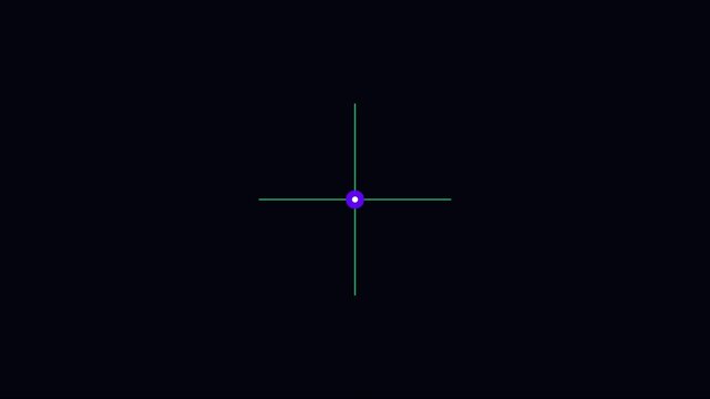 Minimalist digital crosshair target hud animation with pulsing circle effect for ui and gaming interface 4k