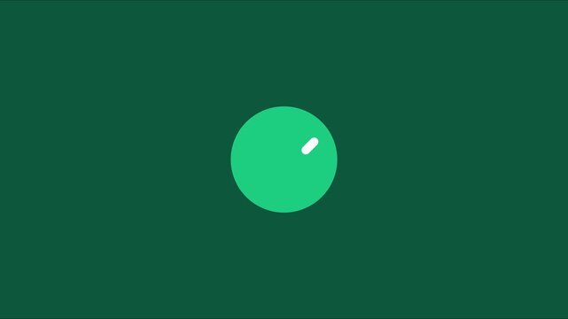 Minimalist green circle loading animation with spinning 4k white indicator for ui progress