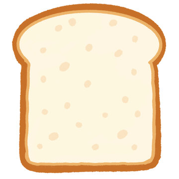 Hand Drawn Bread Slice Vector Illustration