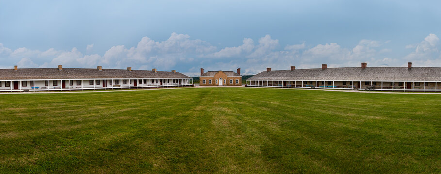 Panorma of Ft Snelling Inner Yard - Commandant's House