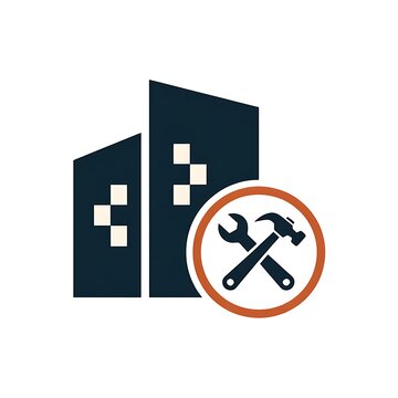 Building construction and repair service icon