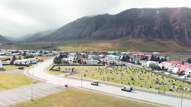 Scenic aerial landscape of &rdquo;lafsfj&circ;rur and northern