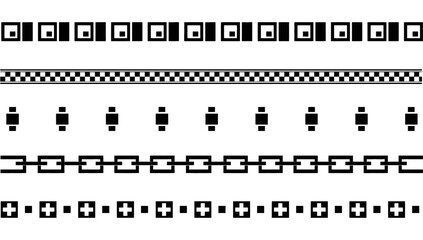 Obraz premium Black and white checkered racing flag pattern with repeating square and rectangular motifs