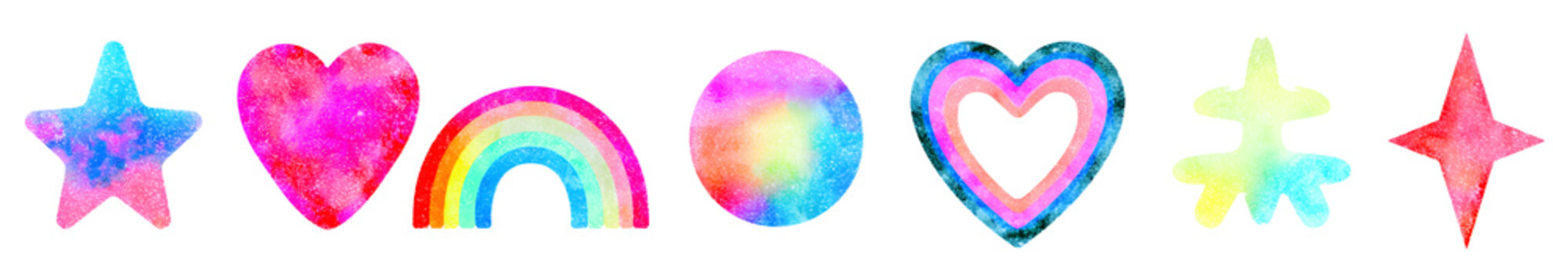 PNG with vibrant, sparkly, fun designs, clear background