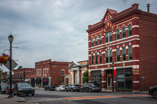 Middlebury historic downtown in Addison County, Vermont