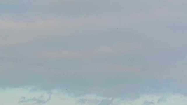 Strange and odd clouds at sunset