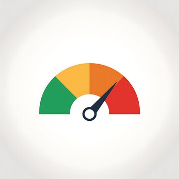 Colorful speedometer gauge icon showing performance level