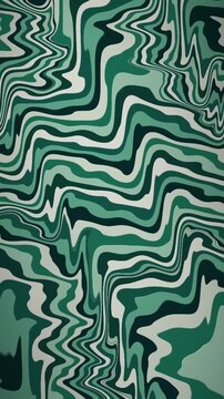 Swirling marbled paint and ink flowing in a suminagashi pattern seamless loop in calm jade tones vertical 9:16
