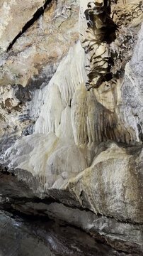 flowstone in limestone cavern in Arkansas