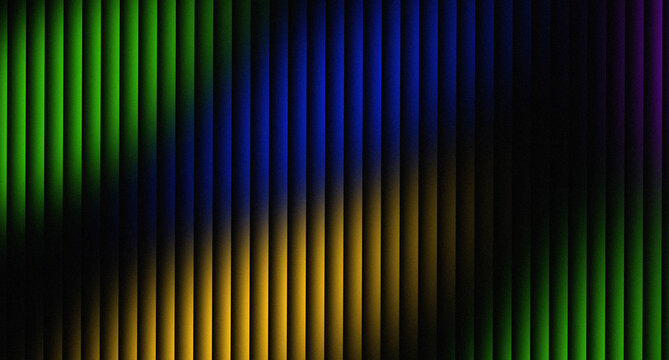 Dark Abstract Background with Four-Quadrant Multi-Color Vertical Stripes and Grain Texture