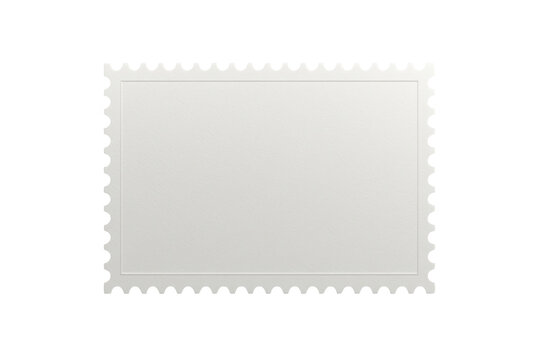 White scalloped blank postage stamp