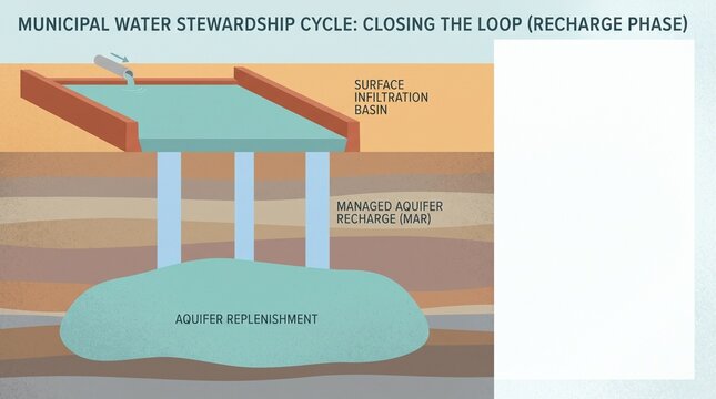 Recharge basin closes the municipal water stewardship cycle