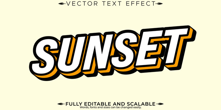 Retro sticker text effect, editable 70s and 80s text style