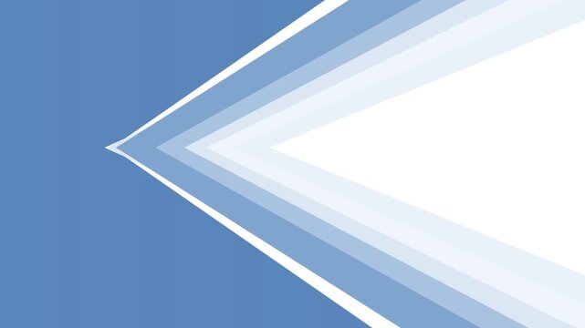 Blue and white geometric chevron pattern with layered triangular shapes and gradient lighting effects.