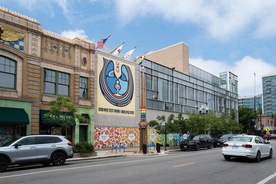 The Center on Halsted, the Midwest's largest LGBTQ+ community center, amid a wave of federal funding cuts facing such centers nationwide, Chicago, USA, July 2026.