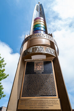 A Keith Haring pylon on Chicago's Legacy Walk honors his AIDS activism and public art,.Haring's work is enjoying a renewed spotlight this year, with various retrospectives June 2026