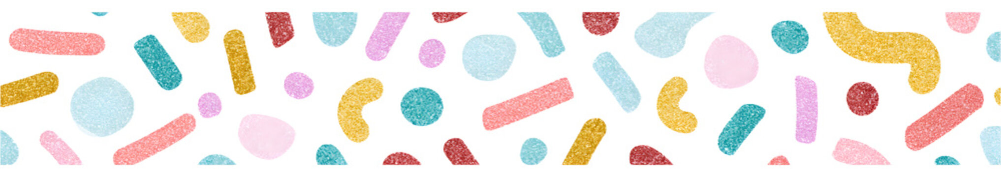 PNG with vibrant, sparkly, whimsical patterns, clear background