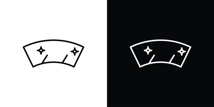 car windscreen icon line artwork group
