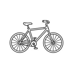 Fototapeta premium Thin line road bike graphic.
